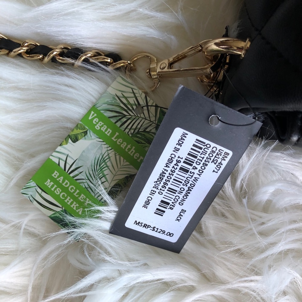 Badgley Mischka Quilted Vegan Leather Purse - Picture 11 of 12